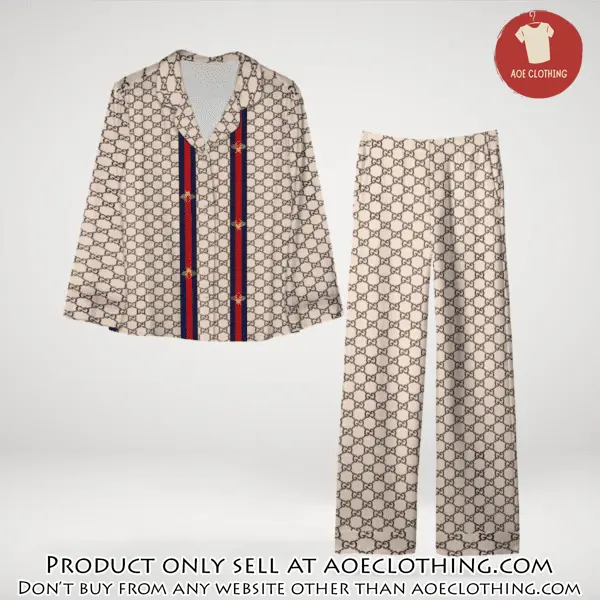 Trending luxury gc satin pajama set pjs1068 aoe2604108